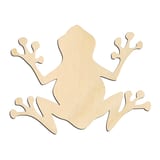 Laser-cut baltic birch silhouette of TREE FROG