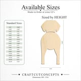 Size reference chart for Treeing Walker Coonhound