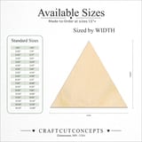 Size reference chart for Triangle