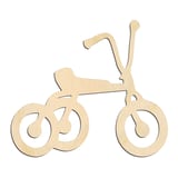 Laser-cut baltic birch silhouette of Tricycle