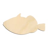 Laser-cut baltic birch silhouette of TRIGGER FISH