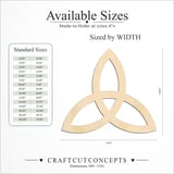 Size reference chart for TRIQUETA SYMBOL