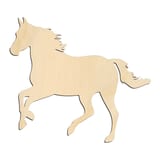 Laser-cut baltic birch silhouette of Trotting Horse