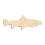 Laser-cut baltic birch silhouette of Trout