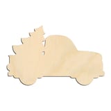 Laser-cut baltic birch silhouette of TRUCK WITH TREE