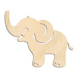 Laser-cut baltic birch silhouette of TRUMPETING ELEPHANT