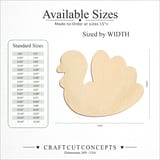 Size reference chart for Turkey Side Silhouette