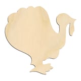 Laser-cut baltic birch silhouette of Walking Turkey