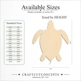 Size reference chart for ROUNDED FRONT TURTLE