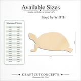 Size reference chart for TURTLE SIDE SILHOUETTE