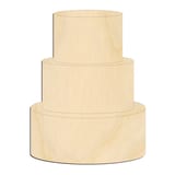 Laser-cut baltic birch silhouette of TWO TIER CAKE ENGRAVED