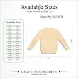 Size reference chart for Ugly Sweater