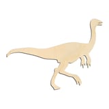 Laser-cut baltic birch silhouette of UPRIGHT CRESTED DINOSAUR
