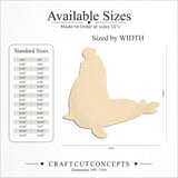 Size reference chart for UPRIGHT ELEPHANT SEAL