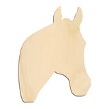 Laser-cut baltic birch silhouette of UPRIGHT HORSE HEAD