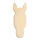 Laser-cut baltic birch silhouette of NARROW UPRIGHT HORSE HEAD