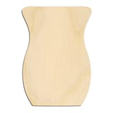 Laser-cut baltic birch silhouette of Curved Body Vase