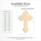 Size reference chart for VICTORIAN CROSS