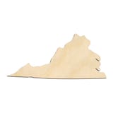 Laser-cut baltic birch silhouette of VIRGINIA STATE CRAFT VARIANT