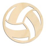 Laser-cut baltic birch silhouette of VOLLEY BALL OUTLINE