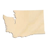 Laser-cut baltic birch silhouette of Washington State Silhouette
