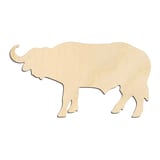 Laser-cut baltic birch silhouette of WATER BUFFALO