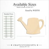 Size reference chart for WATERING CAN