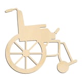 Laser-cut baltic birch silhouette of WHEEL CHAIR