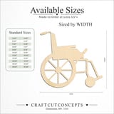 Size reference chart for WHEEL CHAIR