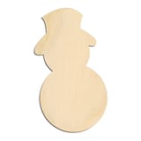 Laser-cut baltic birch silhouette of WHIMSICAL SNOWMAN