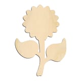 Laser-cut baltic birch silhouette of WHIMSICAL SUN FLOWER