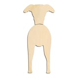Laser-cut baltic birch silhouette of WHIPPET TWO PIECE BACK VIEW