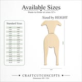 Size reference chart for WHIPPET TWO PIECE BACK VIEW