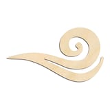 Laser-cut baltic birch silhouette of WIND ELEMENT