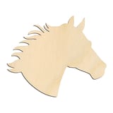 Laser-cut baltic birch silhouette of WINDSWEPT HORSE HEAD