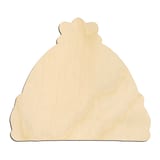 Laser-cut baltic birch silhouette of Winter Hat