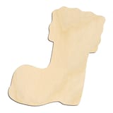 Laser-cut baltic birch silhouette of WINTER SANTA BOOT
