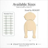 Size reference chart for Wirehaired Pointing Griffon