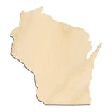 Laser-cut baltic birch silhouette of WISCONSIN STATE CRAFT VARIANT