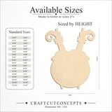 Size reference chart for WITCH LEGS OUT OF CAULDRON