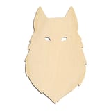 Laser-cut baltic birch silhouette of WOLF FACE SILHOUETTE