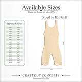 Size reference chart for Wrestling Singlet