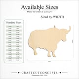 Size reference chart for Yak
