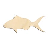 Laser-cut baltic birch silhouette of YELLOW SNAPPER FISH