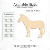 Size reference chart for ZEBRA