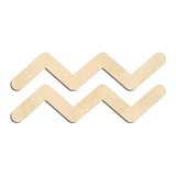 Laser-cut baltic birch silhouette of ZODIAC ACQUARIUS SYMBOL