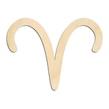 Laser-cut baltic birch silhouette of ZODIAC ARIES SYMBOL