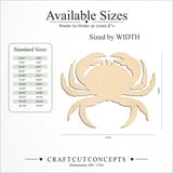 Size reference chart for Cancer Zodiac Crab