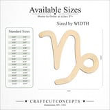 Size reference chart for ZODIAC CAPRICORN SYMBOL