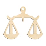 Laser-cut baltic birch silhouette of ZODIAC LIBRA